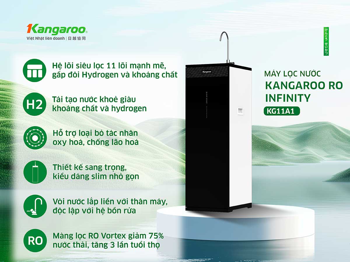 Máy lọc nước Kangaroo Hydrogen Infinity KG11A1 Máy lọc nước Kangaroo Hydrogen Infinity KG11A1