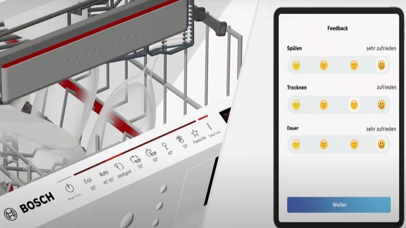 Anh máy rửa bát Bosch intelligent Programme